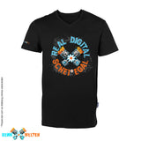 T-Shirt mit V-Ausschnitt – real, digital, scheissegal