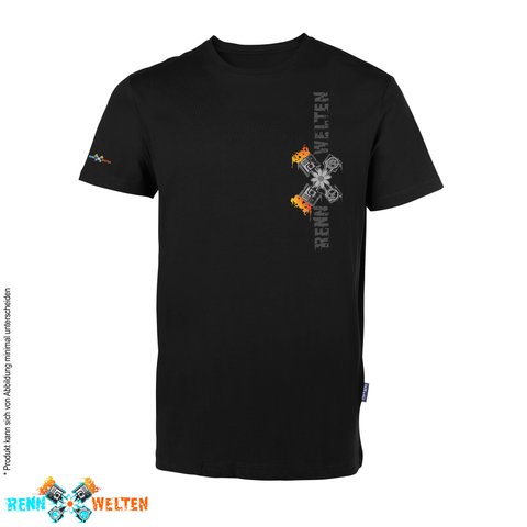T-Shirt – Logo grau/bunt gedreht
